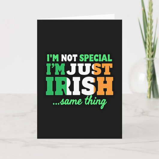 Carte de fierté irlandaise simple (Devant)