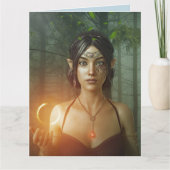 CARTE DE FILLE D'ANNIVERSAIRE ELF POUR ELLE (Devant)