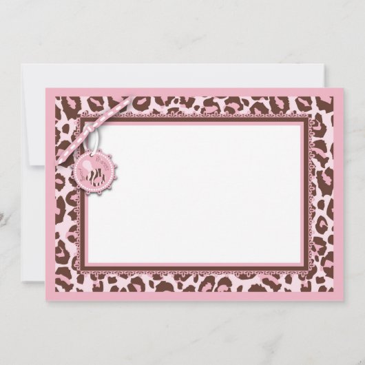 Carte de fille de guépard rose (Dos)