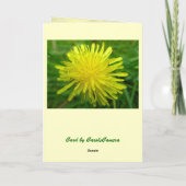Carte de fille de joyeux anniversaire de pissenlit (Dos)