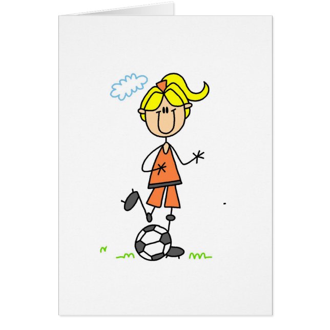 Carte de fille du football (Devant)