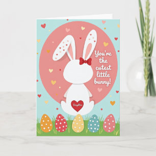 Carte de fille lapin la plus mignonne
