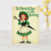 Carte de fille pour la Saint-Patrick (Fleur jaune)