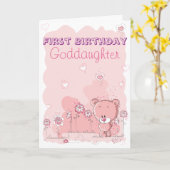 Carte De filleule ęr anniversaire d'abord de parrain (Fleur jaune)