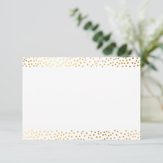CARTE DE FIN chic or rustique mini confetti (Debout devant)
