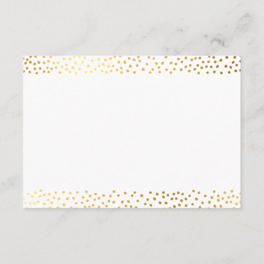 CARTE DE FIN chic or rustique mini confetti (Dos)