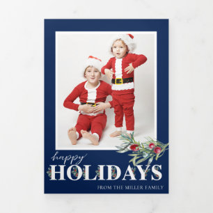 CARTE DE FIN D'ANNÉE TROIS VOLETS