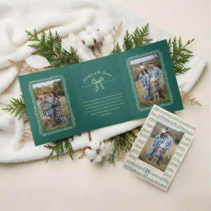 CARTE DE FIN D'ANNÉE TROIS VOLETS 