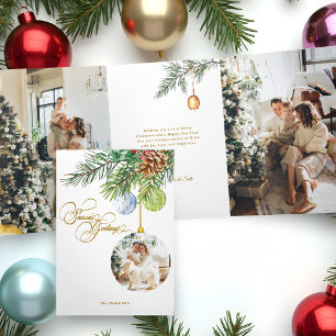 CARTE DE FIN D'ANNÉE TROIS VOLETS