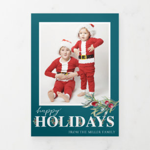 CARTE DE FIN D'ANNÉE TROIS VOLETS 