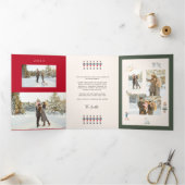 Carte De Fin D'année Trois Volets 12 Jours de Noël (Intérieur)