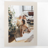 Carte De Fin D'année Trois Volets 12 Jours de Noël Personnalisé (Intérieur en premier)