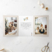 Carte De Fin D'année Trois Volets 12 Jours de Noël Personnalisé (Intérieur)