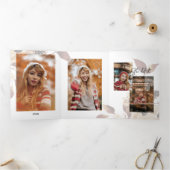 Carte De Fin D'année Trois Volets 5 Photo Triplé Carte de Graduation (Intérieur)