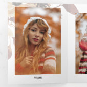 Carte De Fin D'année Trois Volets 5 Photo Triplé Carte de Graduation (Intérieur en premier)