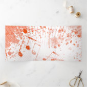 Carte De Fin D'année Trois Volets Ambiance musicale 3 (Intérieur)