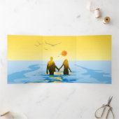 Carte De Fin D'année Trois Volets Amour (Intérieur)