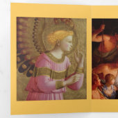 Carte De Fin D'année Trois Volets anges de Noël Nativité (Intérieur en premier)