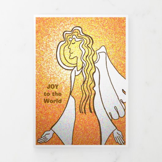 Carte De Fin D'année Trois Volets Annonce d'anges de Noël (Page de couverture)