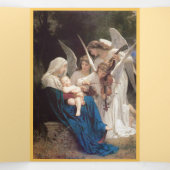 Carte De Fin D'année Trois Volets Annonce des anges de Noël (Intérieur au milieu)