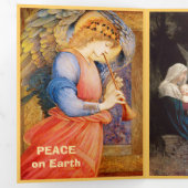 Carte De Fin D'année Trois Volets annonciation des anges de Noël (Intérieur en premier)