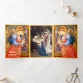 Carte De Fin D'année Trois Volets annonciation des anges de Noël (Intérieur)