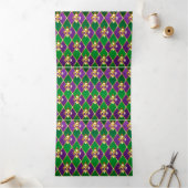 Carte De Fin D'année Trois Volets Arrière - plan de bijoux Mardi Gras (Intérieur)