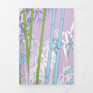 Carte De Fin D'année Trois Volets Bambou