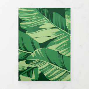 Carte De Fin D'année Trois Volets Banane Feuille 2