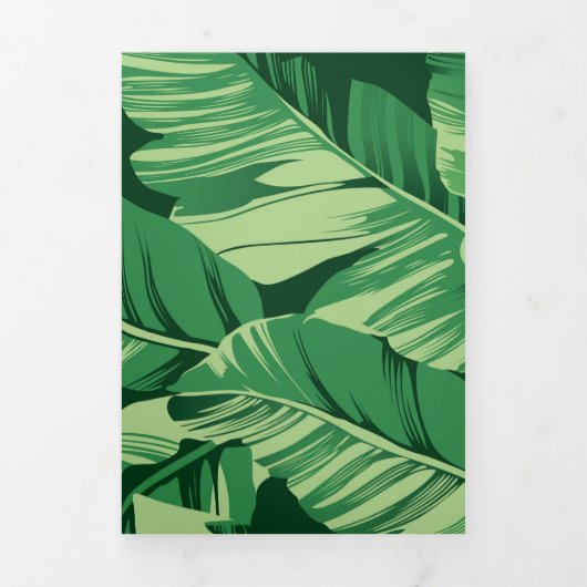 Carte De Fin D'année Trois Volets Banane Feuille 2 (Page de couverture)