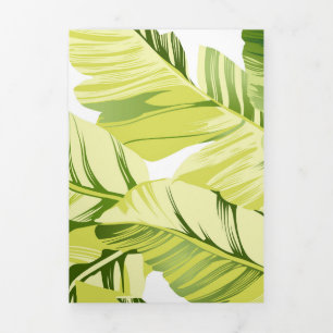 Carte De Fin D'année Trois Volets Banane Feuille 4