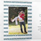 Carte De Fin D'année Trois Volets Berries, oiseau Noël photo collage (Intérieur en premier)