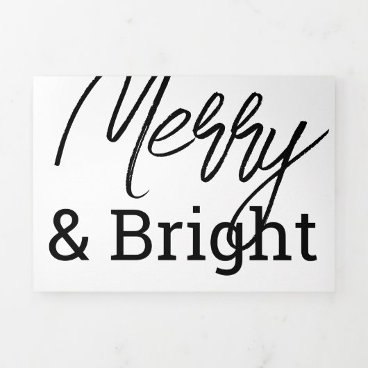 Carte De Fin D'année Trois Volets Bilan annuel Nouvelles de journaux Photos de famil (Page de couverture)