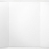 Carte De Fin D'année Trois Volets Blanc #FFFFF, Aqua Haze (Intérieur au milieu)