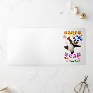 Carte De Fin D'année Trois Volets Bonne année, tournez la page