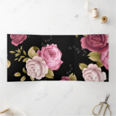 Carte De Fin D'année Trois Volets Bouquets de Roses 3 (Intérieur)