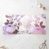 Carte De Fin D'année Trois Volets Bouquets de Roses 5 (Intérieur)