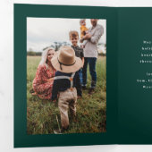 Carte De Fin D'année Trois Volets Branches Gold Foil Joyeux Noël 5 Photo (Intérieur en premier)