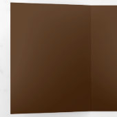 Carte De Fin D'année Trois Volets Brown #4D2A10, Crocodile (Intérieur en premier)