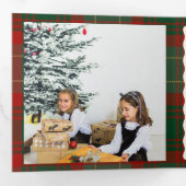 Carte De Fin D'année Trois Volets Buffalo Plaid Festive Photos Noël (Intérieur en premier)