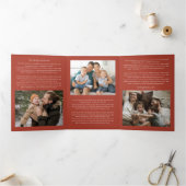 Carte De Fin D'année Trois Volets Bulletin de Noël Antique de l'Arche Centrale (Intérieur)