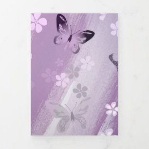 Carte De Fin D'année Trois Volets Butterfly Pattern 8