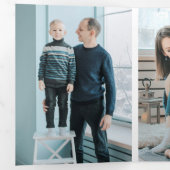 Carte De Fin D'année Trois Volets Carte d'aquarelle à trois photos (Intérieur en premier)