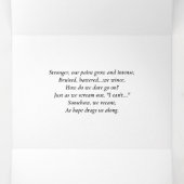 Carte De Fin D'année Trois Volets Carte endommagée et Battue (Intérieur au milieu)