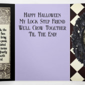 Carte De Fin D'année Trois Volets Carte Halloween triplée (Intérieur au milieu)