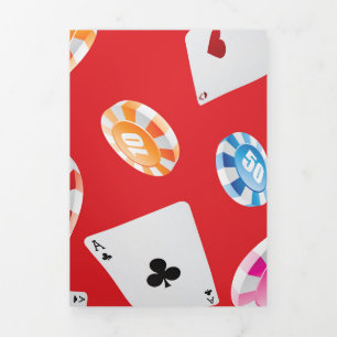 Carte De Fin D'année Trois Volets Casino, Jeux accessoires motif 5