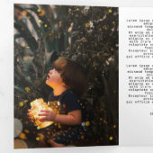 Carte De Fin D'année Trois Volets Cerf de Noël avec arbre éclairé par la lune Person (Intérieur en premier)