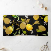 Carte De Fin D'année Trois Volets citrons d'aquarelle 31 (Intérieur)