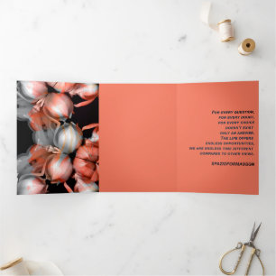 Carte De Fin D'année Trois Volets "Coeur blanc en noir du soleil" & Doubt