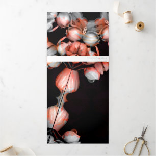 Carte De Fin D'année Trois Volets "Cœur blanc en noir du soleil" & Temps